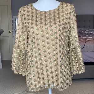 Saks Fifth Ave - Calvin Klein Gold Blouse